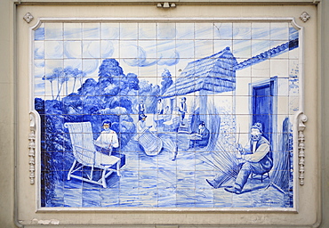 Azulejo mosaic in Funchal, Portugal, Madeira