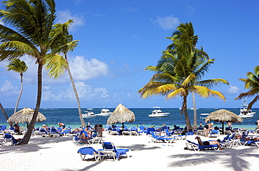 Tourists at the beach, Punta Cana, Dominican Republic, Caribbean