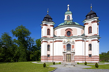 Baroque Paura Church, parish and pilgramige church dedicated to the Holy Trinity, Stadl-Paura, Upper Austria, Austria, Europe