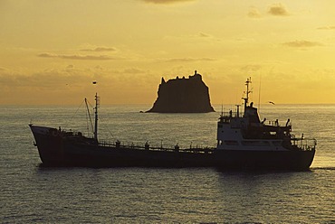 Tanker with drinking water, Stromboli island