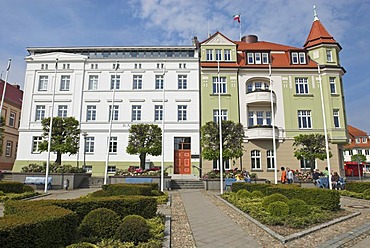 Market place at Bergen, Ruegen island, Mecklenburg Western Pomerania, Germany, Europe