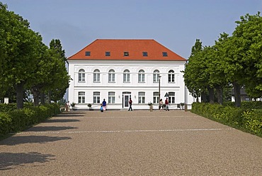 Building at the Circus of Putbus, Ruegen island, Mecklenburg Western Pomerania, Germany, Europe