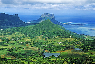 View from Black River Peak to the southern part of Mauritius island, Africa