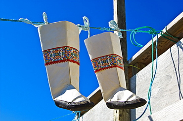 Seal leather boots made by Inuit in Ikerasak, Greenland, North Atlantic