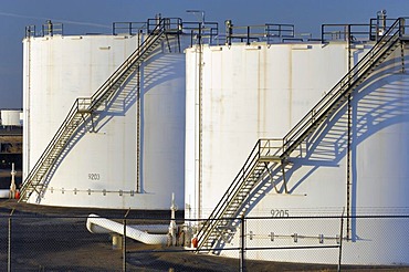 Oil storage tanks, Edmonton, Alberta, Canada