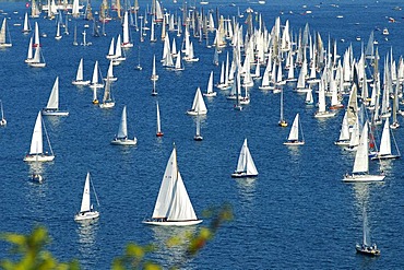 Sailing boats on Lac Leman Switzerland