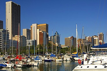 Skyline and Yacht harbour, Durban, South Africa