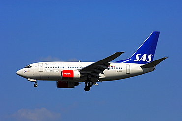 Airborne Boeing 737 of Scandinavian Airlines (SAS)