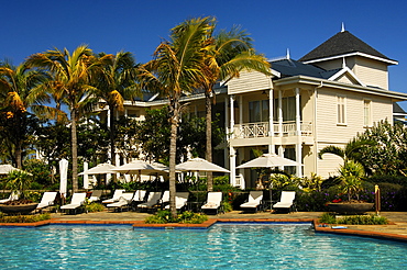 At the pool side, Resort Le Telfair, Mauritius