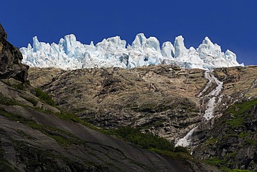 Seracs on a glacier, Norway