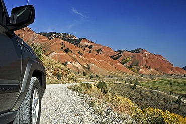 Gravel road in the Greater Yellowstone Ecosystem, Wyoming, United States of America