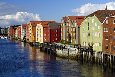 Old town, framehouses, Ztondheim, Norway, Scandinavia
