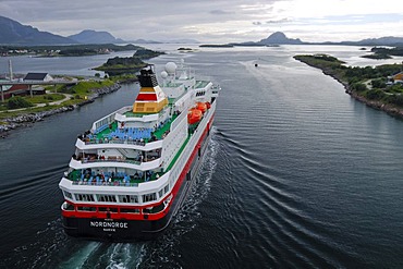 Ferry of the Hurtigruten, Bronnoy, Norway, Scandinavia