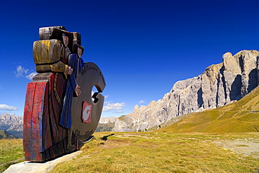 Figures wearing national costume, Passo Sella (Sella Pass), Bolzano-Bolzen, Italy