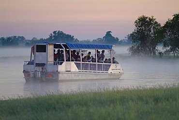 Tourist boat, Yellow Waters, Kakadu National Park, Northern Territory, Australia