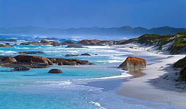 Sandy beach on the coastline near Albany, Western Australia, Australia