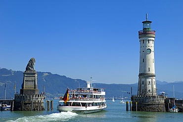 Lindau harbour, Lake Constance, Bavaria, Germany, Europe