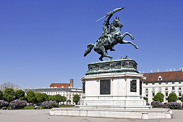 Archduke Karl Monument on the Heldenplatz (Heroes' Square), Vienna, Austria, Europe