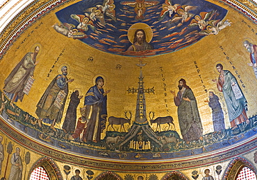 Apse decorated with mosaics, Basilica of St John Lateran, Rome, Italy, Europe