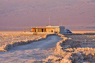 CONAF (Corporacion Nacional Forestal or National Forest Service) office at Reserva Nacional los Flamencos at the Salar de Atacama salt flats, Region de Antofagasta, Chile, South America