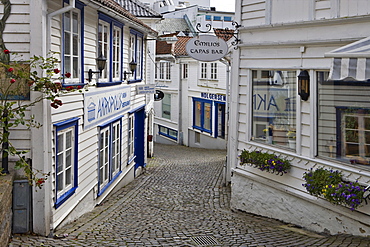 Old wooden houses in the historic centre of Stavanger (European Capital of Culture 2008), Norway, Europe