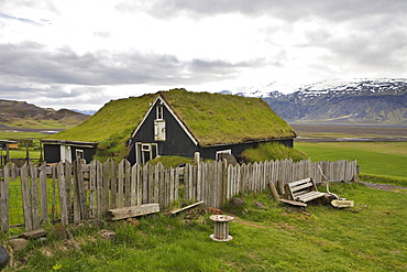 Rustic youth hostel at Fljotsdalur, Iceland, Atlantic Ocean