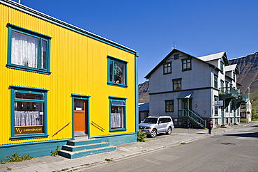 Colourful houses, Isafjoerï£¿ur, Western Fjord, Iceland, Atlantic Ocean