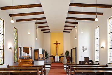 Interior view of the Protestant church in Berndorf, Triestingtal, Lower Austria, Austria, Europe