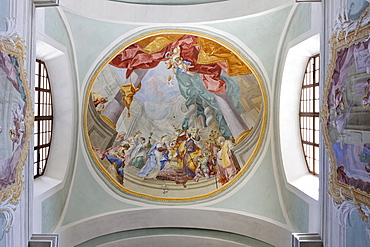 Ceiling mural, Mariazell Cloister, Klein-Mariazell, Triestingtal (Triesting Valley), Lower Austria, Austria, Europe