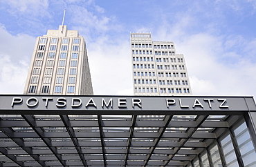 Train station and Beisheim Center entrance, Potsdamer Platz Square, Berlin, Germany, Europe