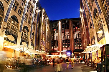 Hackescher Markt at night, Berlin, Germany