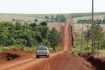 Country road through the Gran Chaco, Paraguay South America