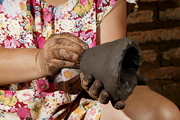 Potter at work, Caacupe, Paraguay, south America