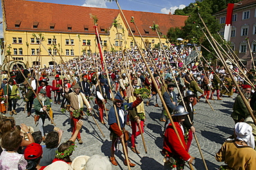 Infantry, Landshut Wedding historical pageant, Landshut, Lower Bavaria, Bavaria, Germany, Europe