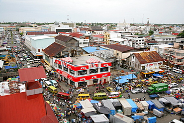 View of the central marketplace in Georgetown, Guyana, South America