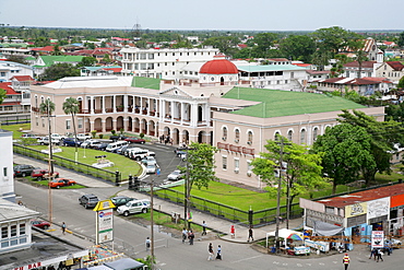 View of government buildings in Georgetown, Guyana, South America