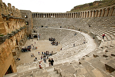 Tiers, Roman theatre, Aspendos, southern Turkey, Asia