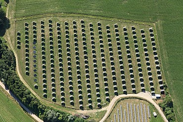 Photovoltaic installation in the fields, Altoetting, Upper Bavaria, Germany, Europe