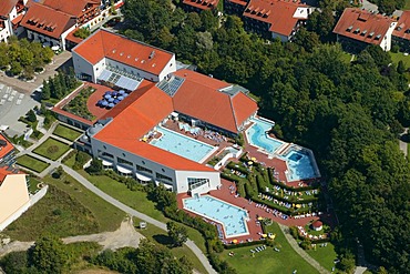 Thermal baths, Bad Griesbach, aerial photo, Lower Bavaria, Bavaria, Germany, Europe