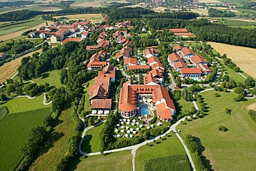 Thermal landscape, Bad Griesbach, aerial photo, Lower Bavaria, Bavaria, Germany, Europe