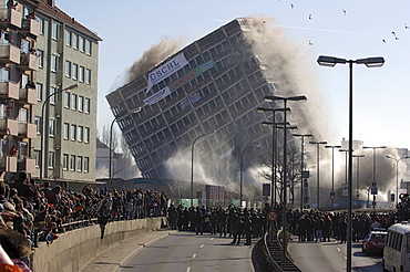 Blowing up the Agfa building, Munich, Upper Bavaria, Bavaria, Germany