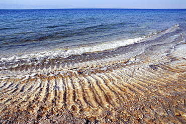 Salt crust at the east bank of the Dead Sea, Jordan