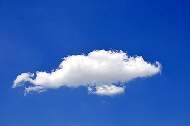 White cloud in a deep blue sky