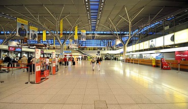 Check-in counters, Stuttgart Airport, Baden-Wuerttemberg, Germany, Europe