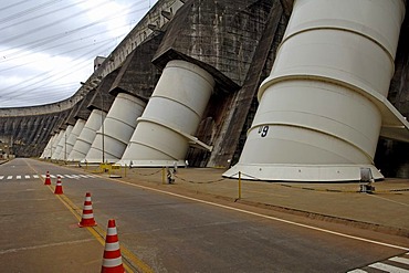 Water intake of itaipu powerhouse, the largest water powerhouse of the world between paraguay and brasil