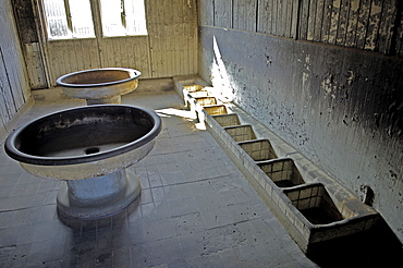 Wash room in concentration camp sachsenhausen, germany