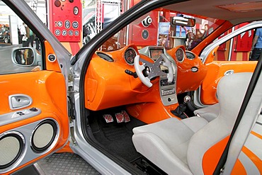 Car tuning, cabin in a futuristic style