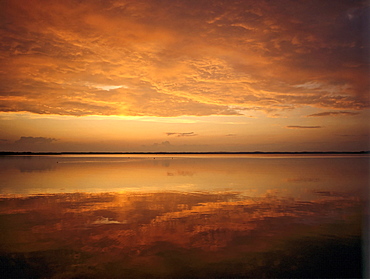 Dusk at Lake Chiemsee, Chiemgau, Bavaria, Germany