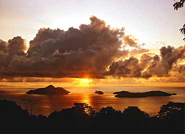 Sunrise over Mahe, Seychelles, Indian Ocean