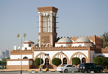 Qatar, Doha, Ras Alnasaa, Iranian restaurant in traditional style with wind tower